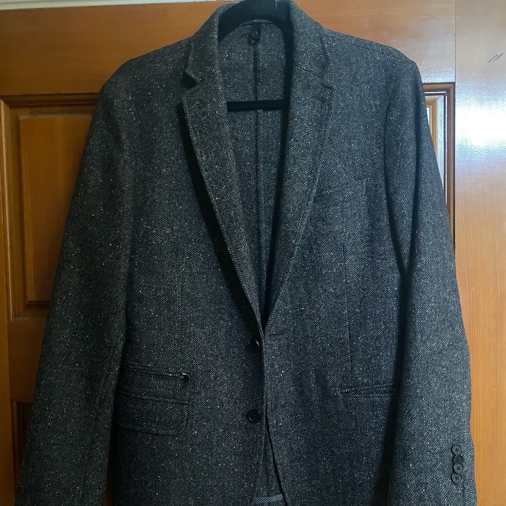 Banana Republic Mens Modern Herringbone Wool Blend Sport Coat SZ 38S/Slim Fit